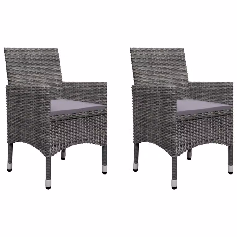 vidaXL set da pranzo da giardino 5 pezzi grigio