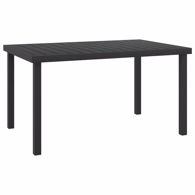 Maison Exclusive - Tavolo da giardino nero 140x90x74 cm in alluminio e WPC