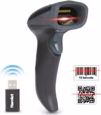 Lettore barcode wireless Hamlet HBCS 2D110W per codici lineari e bidimensionali, colore nero