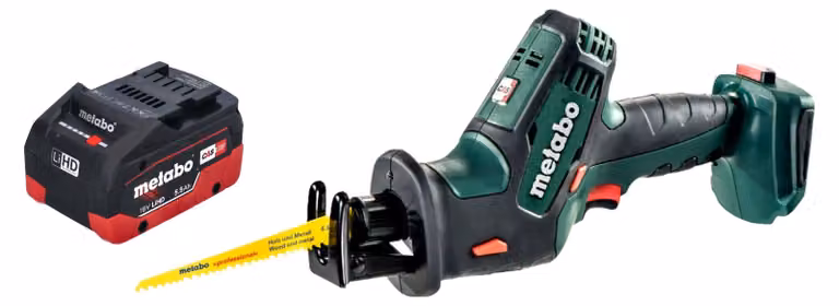 Metabo SSE 18 LTX Sega alternativa compatta a batteria 18 V 13 mm + 1x batteria LiHD 5,5 Ah - senza caricatore