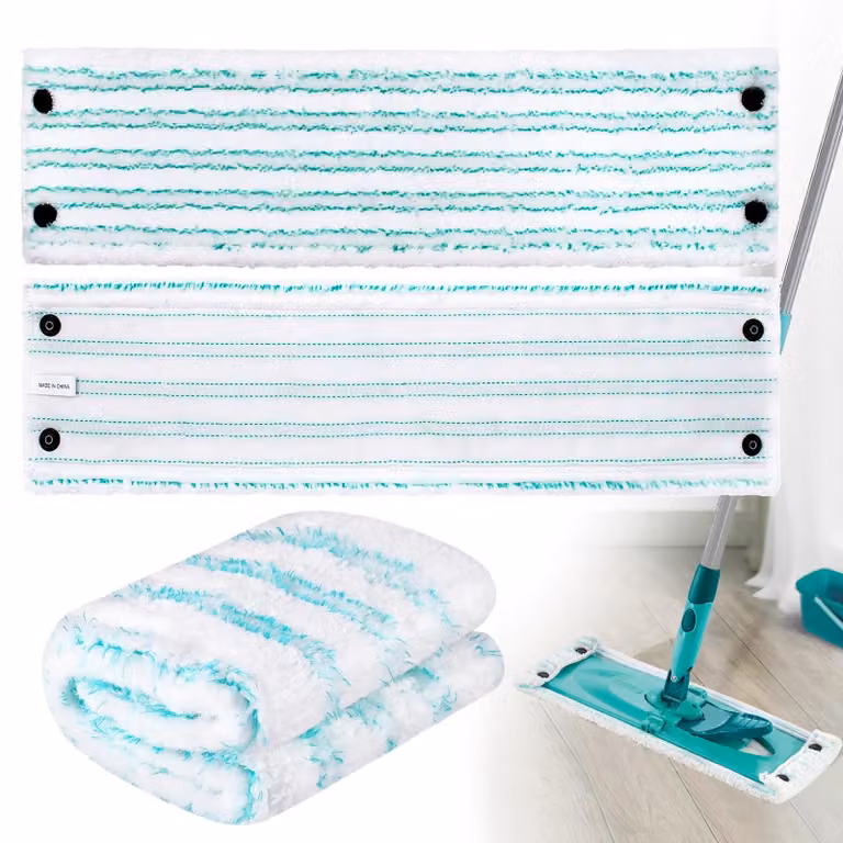 3 Sostituzioni per mop, in microfibra, 42x13,5 cm, compatibili con il mop Leifheit Duo