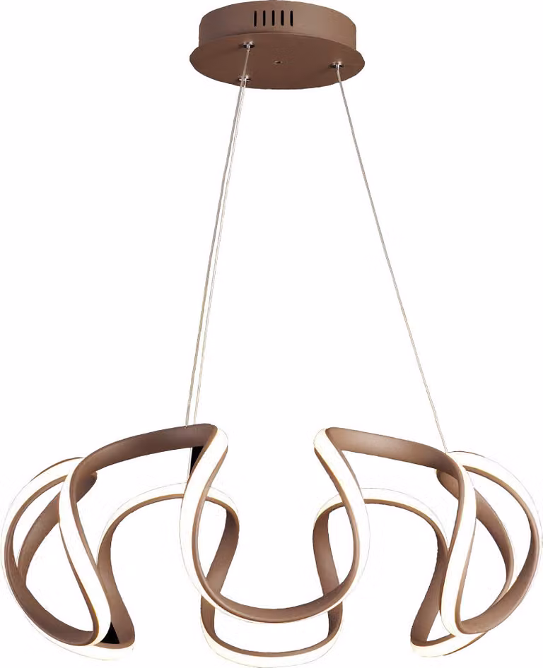 Lampada a sospensione LED PASSO 38W, 3000K, marrone/bianco, Ø: 56, H: 150 cm
