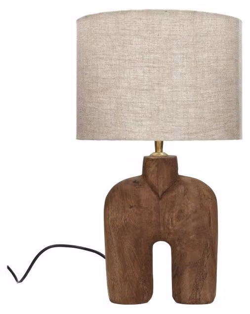 Lampada da tavolo Pomax Lampedusa, colore marrone, diametro 28 cm, altezza 49 cm