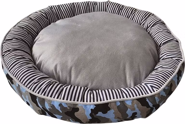 Letto Nobby comfort Donut Elio blu mimetico, dimensioni: Ø 110 x 35 cm