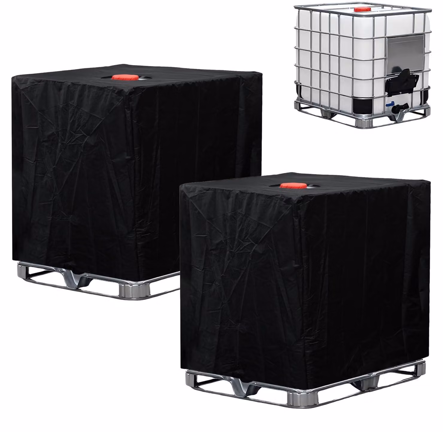 Copertura per serbatoio IBC da 1000 litri, con pellicola protettiva UV, dimensioni 120 x 100 x 116 cm