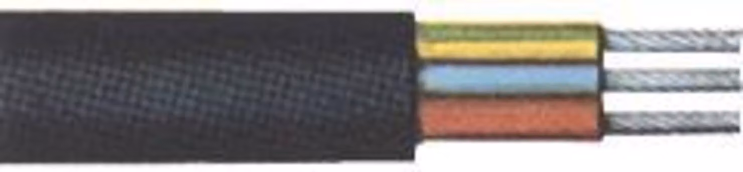 Tubo flessibile in gomma conduttore H05RR-F3x1,5mm2, nero, 50m