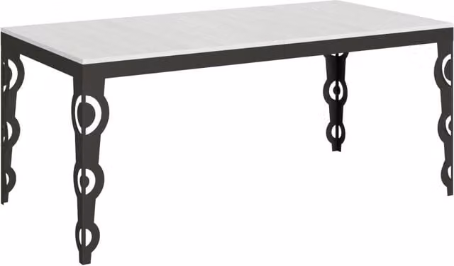 Tavolo da pranzo allungabile Karamay Evolution in legno di frassino bianco, L/P/H: 180-440 x 90 x 77 cm