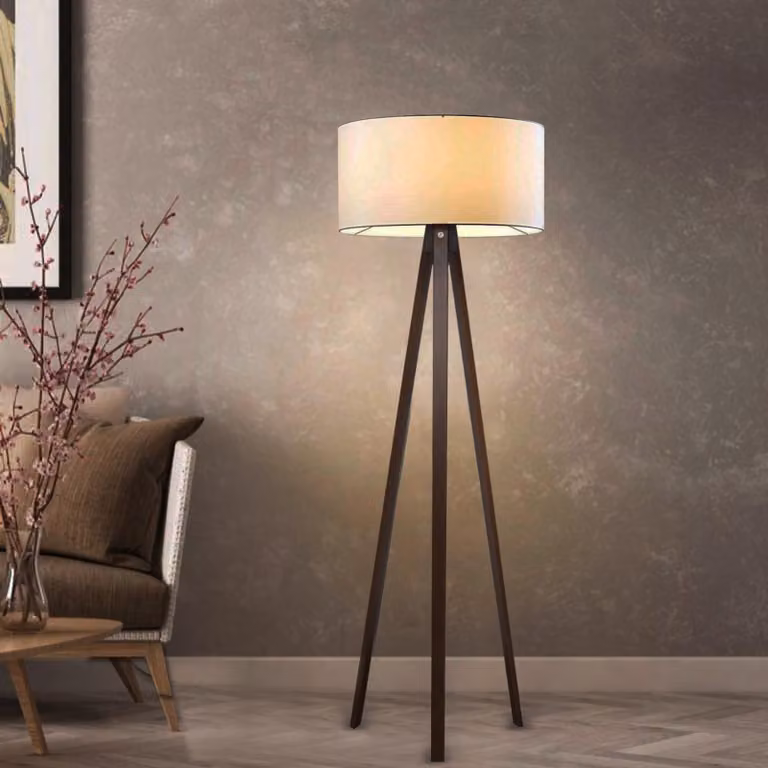 Lampada da terra 'Newport' 1 x E27 crema