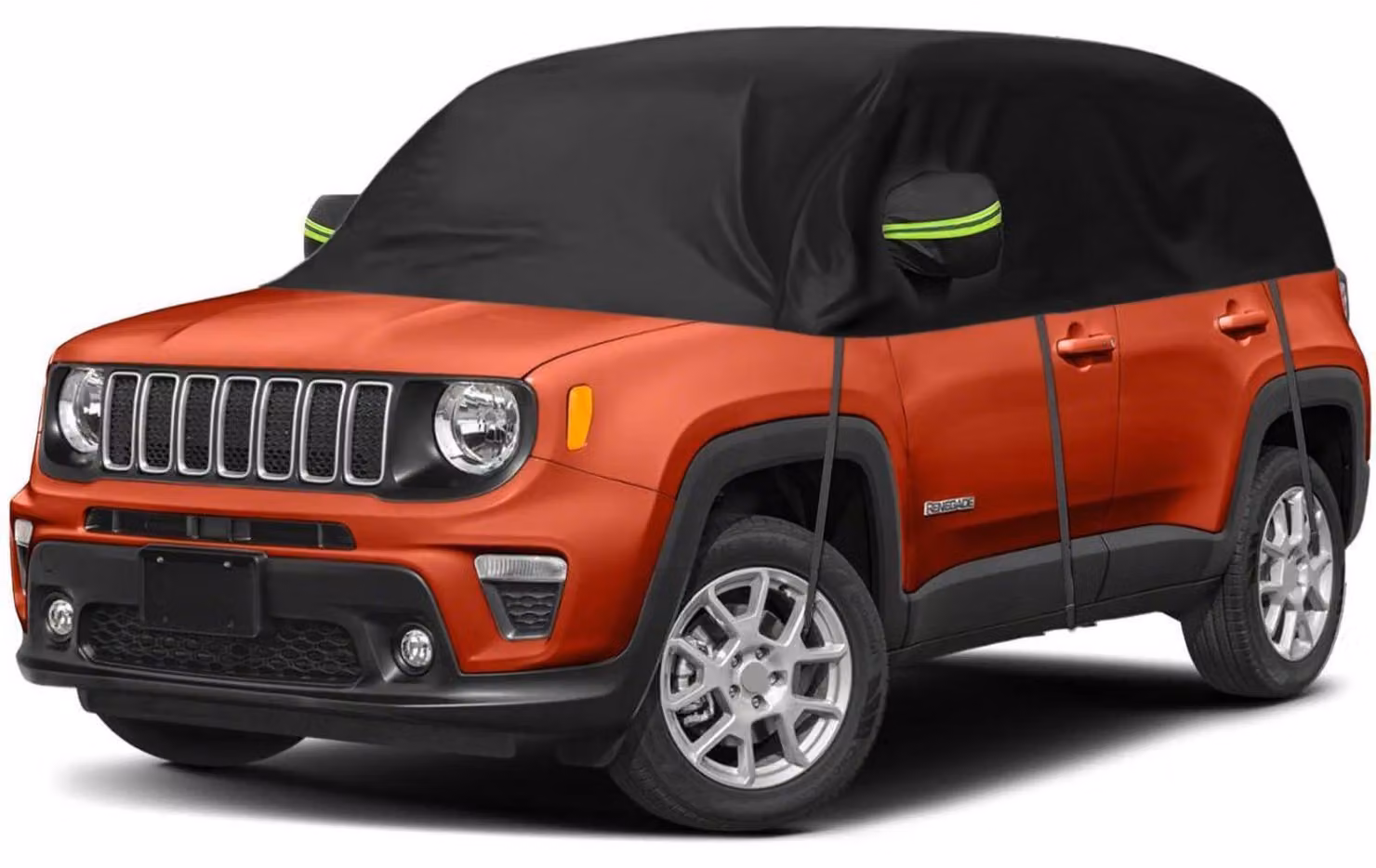Copertura parziale per auto, compatibile con Jeep Renegade dal 2014 al 2024, realizzata in tessuto resistente, adatta a tutte le condizioni atmosferiche, impermeabile e con protezione UV