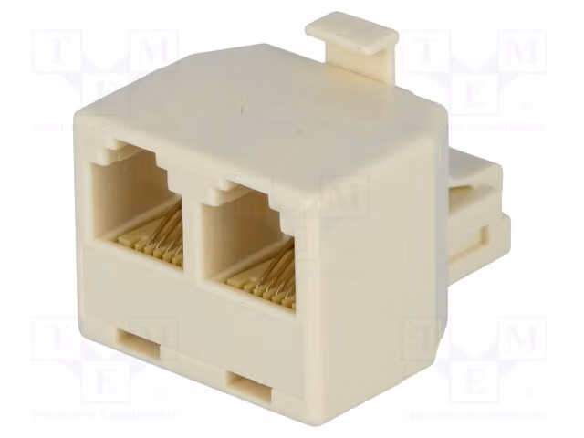 1x Sistema di distribuzione: 2 connettori RJ11 a 6 poli e 4 contatti, 2 connettori RJ11, connettori RJ