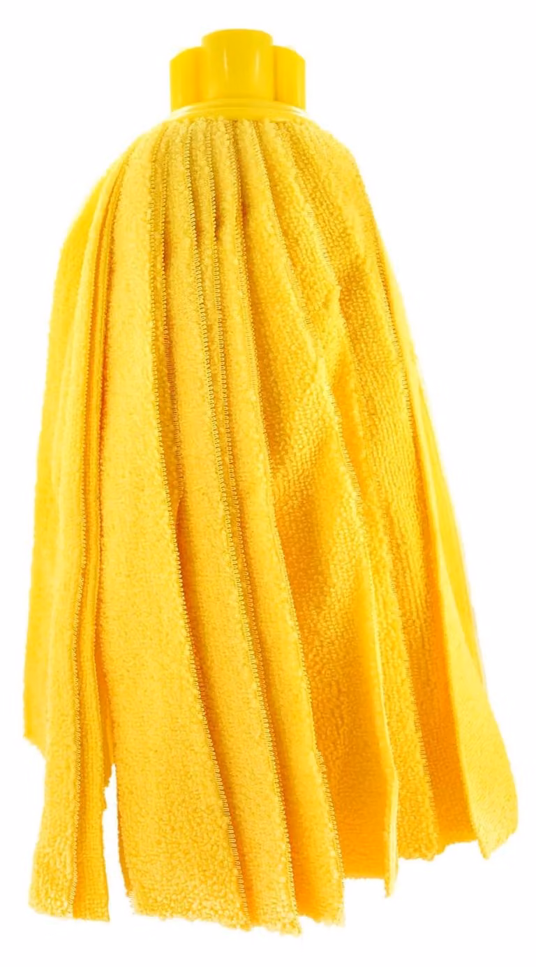 Mocio in microfibra con strisce piatte, colore giallo, confezione singola