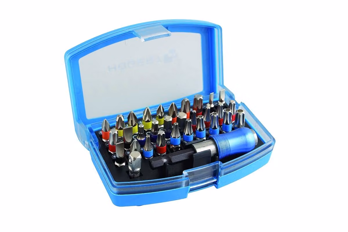 Set di 32 pezzi di punte per cacciavite in acciaio S2 HT1S400