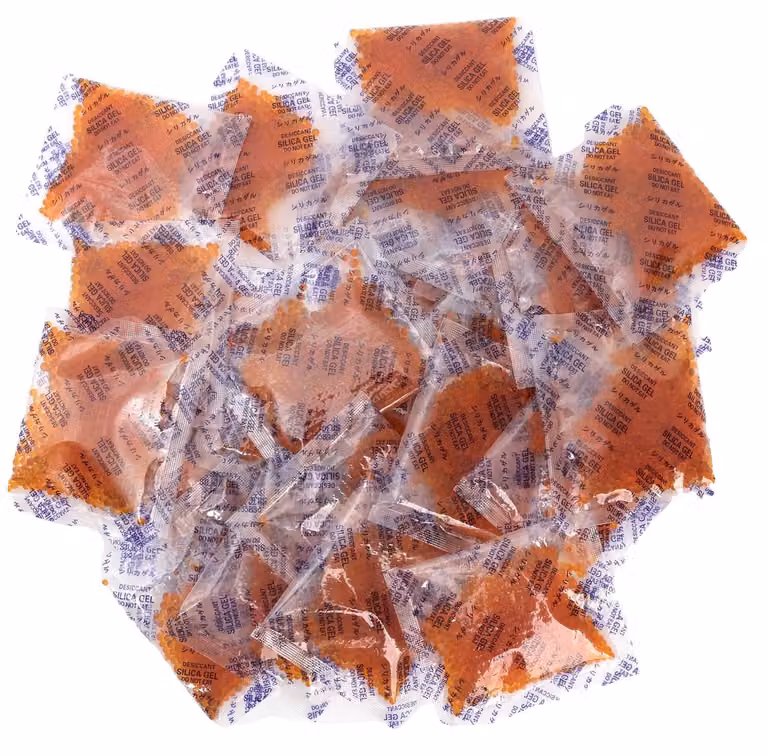 Assorbitori di umidità, perline di gel di silice riutilizzabili, indicatore di cambiamento di colore, arancione, confezione da 30 sacchetti (300g)