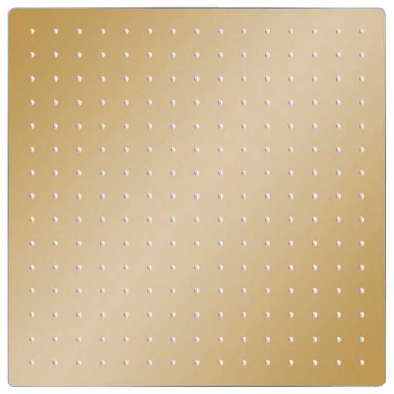 Testa Doccia a Pioggia in Acciaio Inox 40x40 cm Quadrata Oro