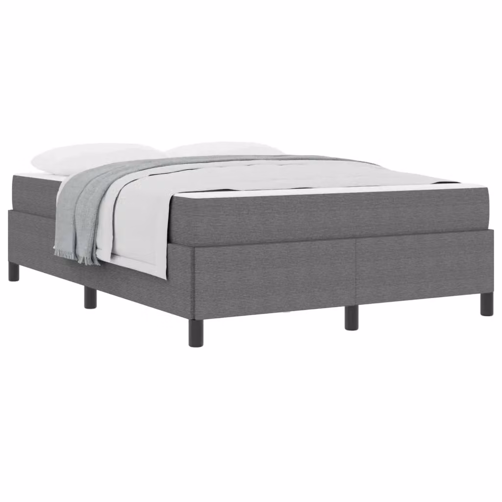 Struttura letto moderna vidaXL in tessuto grigio e bianco L/P/H: 200 x 140 x 203 cm – 2