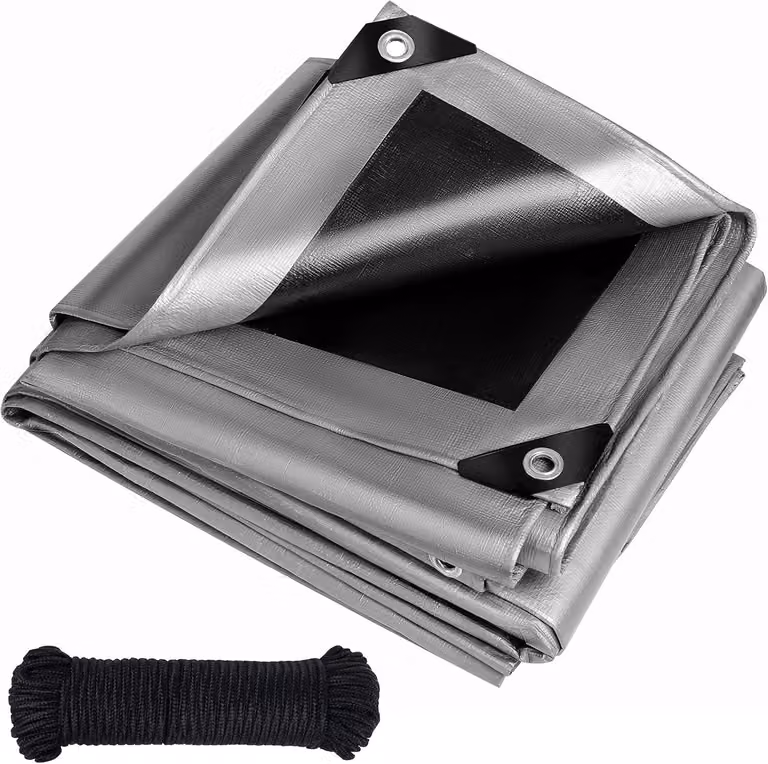 Telo protettivo, dimensioni 2 x 4 metri, 260 g/m², impermeabile, resistente allo strappo, stabilizzato contro i raggi UV, ideale per proteggere i mobili da giardino
