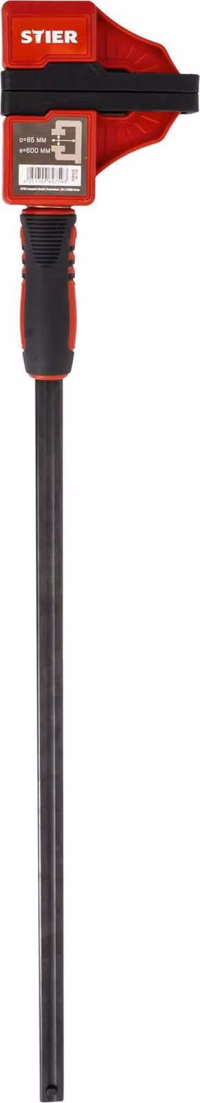 Pinza compatta STIER, ideale per lavorare in spazi ristretti, larghezza di serraggio 600 mm, profondità della gola 60 mm, ganasce grandi