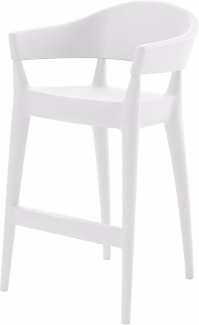 Sgabello Jo Alma Design colore bianco per esterno e giardino