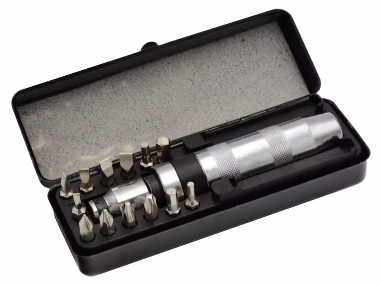 Set-kit di cacciavite professionale a impatto con 13 inserti, giravite a percussione impugnatura a mano, attacco 1/2" Geko