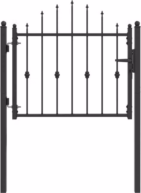 Cancello per recinzione HORST 100 x 75 cm Metallo Nero CFW4552823
