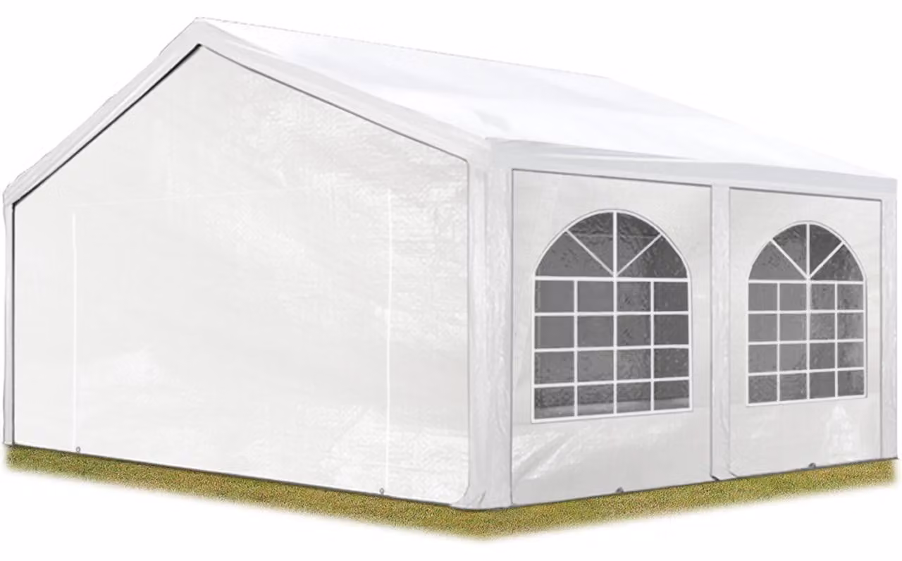 TOOLPORT Tendone per feste 5x5 m Gazebo party per sagre, mercati 450 N bianco impermeabile protezione UV