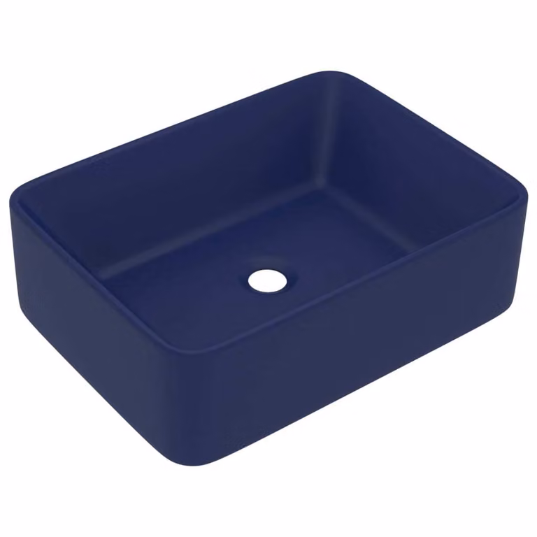 Lavandino Luxury Blu Scuro Opaco 41x30x12 cm in Vetroceramica