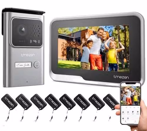 Citofono video, touchscreen 1080P, sblocco remoto, spina EU 220V-240V