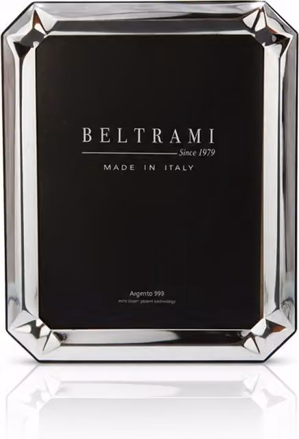 Portafoto ottagonale Beltrami Miro Silver in metallo color argento per foto 13x18 cm – 1