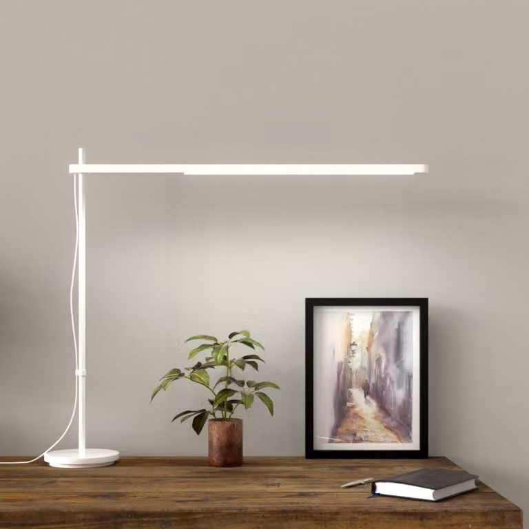 Artemide Lampada da scrivania Talak Professional, dimmerabile, Bianco / Opale, Studio / Ufficio, Metallo, Design, Lampada da tavolo LED