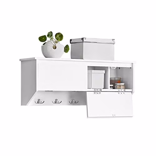 SoBuy Appendini da parete con 2 cassetti 78x20x30cm per ingresso