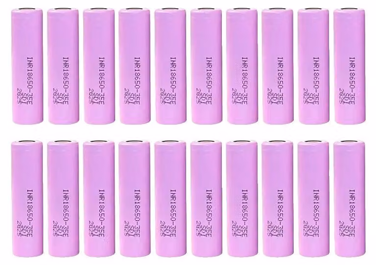 Batterie agli ioni di litio, capacità 3500 mAh, corrente di scarica 25 A, confezione da 20 batterie, 3,7 V