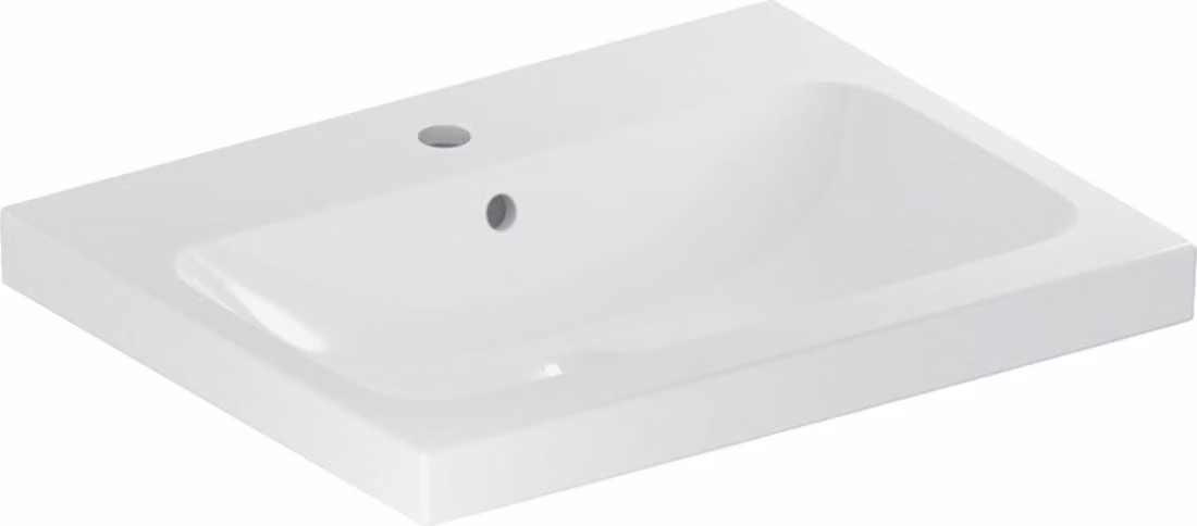 Geberit iCon Light lavabo, 60 cm x 48 cm, avec trou pour robinetterie, avec trop-plein,501834, 501.834.00.1, 501.834.00.1