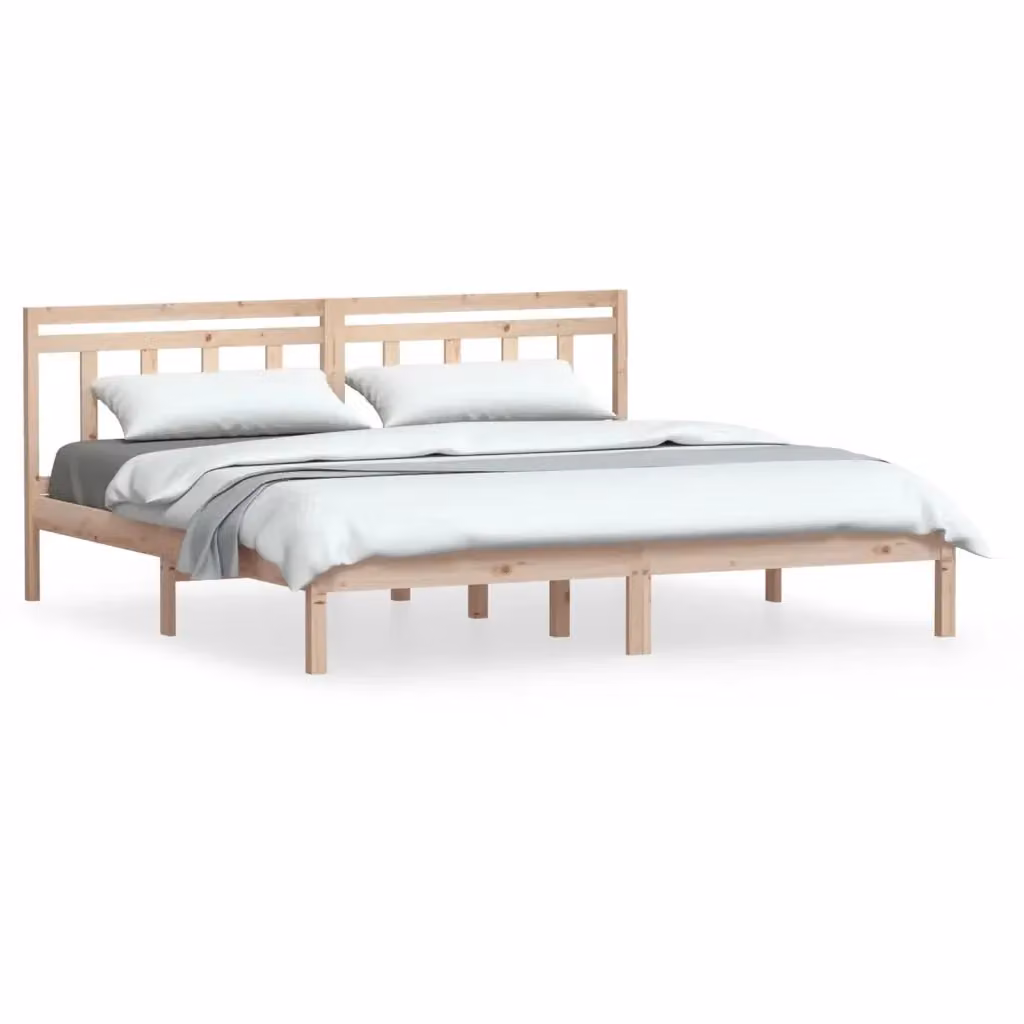 Giroletto in legno massello di pino vidaXL stile rustico bianco L/P: 160 x 200 cm – 2