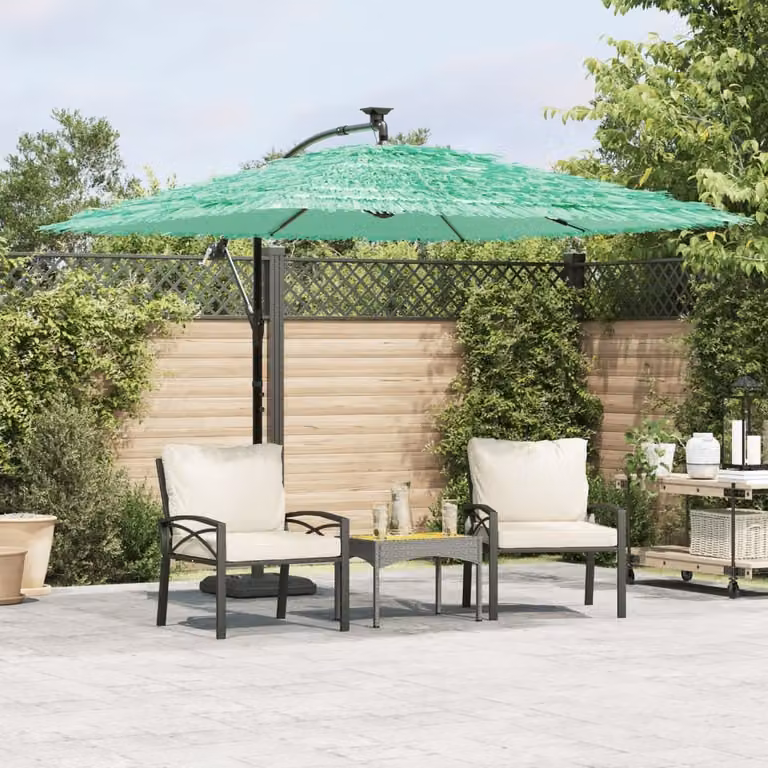 Maison Exclusive - Ombrellone con palo in acciaio, colore verde, dimensioni 269x269x235 cm