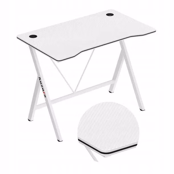 Scrivania Scrivania da lavoro Scrivania ergonomica da gioco Gamer 100 cm Bianco
