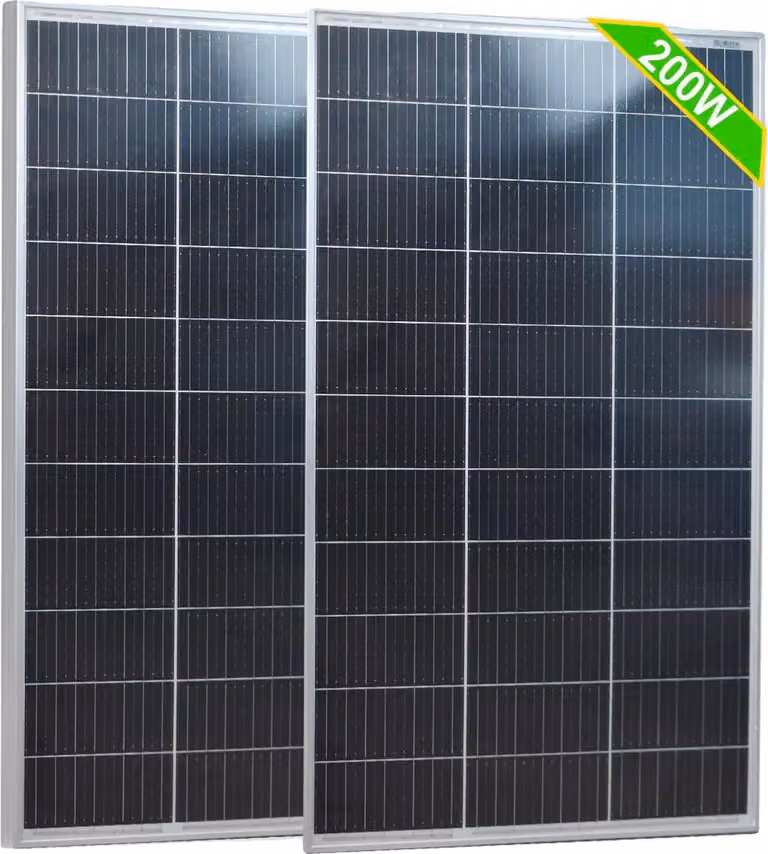 Modulo fotovoltaico, alta efficienza, facile installazione, 2 pannelli da 100 W, 18 V-a, 100 W-a
