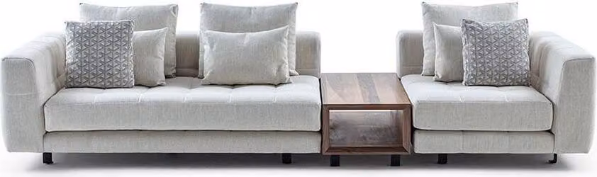 Weißer Viersitzer Modernes Polstersofas Wohnzimmer Designer Couch