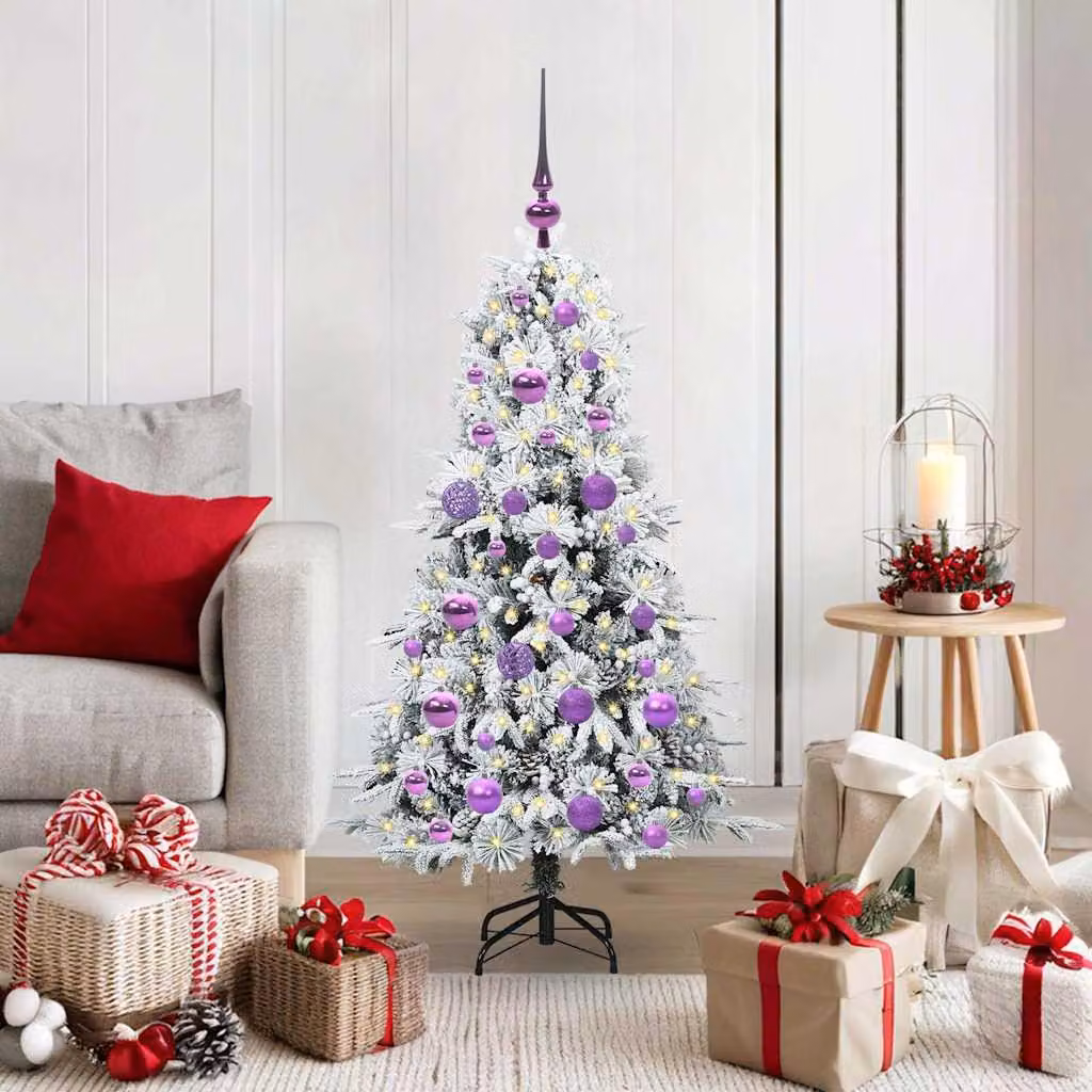 Maison Exclusive - Albero di Natale artificiale pieghevole, bianco, 120 cm, in PE e PVC