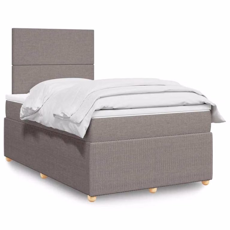 vidaXL Giroletto a Molle con Materasso in Tessuto, L/P: 120 x 200 cm