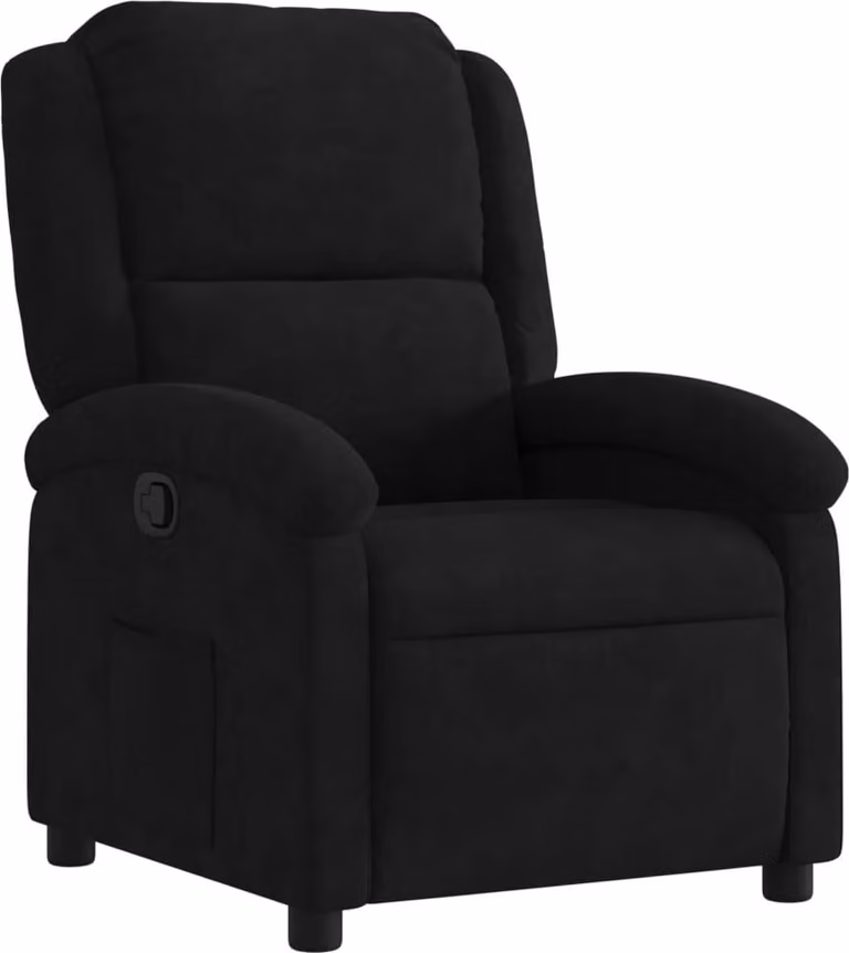 Poltrona reclinabile in velluto nero