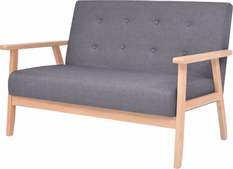 Maison Exclusive - Divano a 2 Posti in Tessuto Grigio Scuro