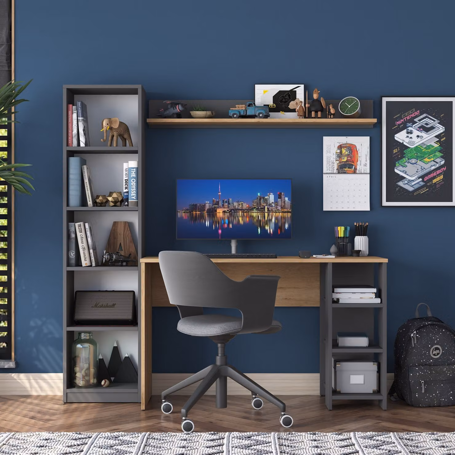 Skye Decor, HA125 - 2699, Scrivanie, Noce, 120 x 73,8 x 45 cm