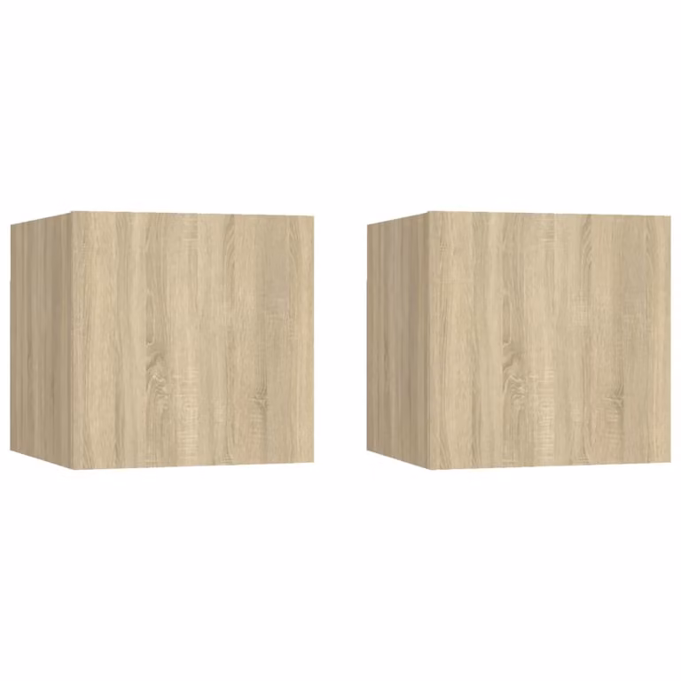 Mobili Porta TV a Parete 2pz Rovere Sonoma 30,5x30x30 cm