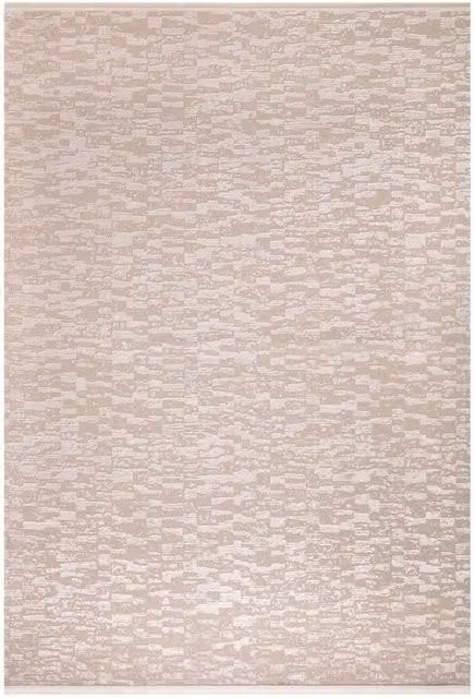 Tappeto Angel moderno con superficie lucida e antiscivolo, design astratto, colore beige, L: 160 cm, P: 230 cm