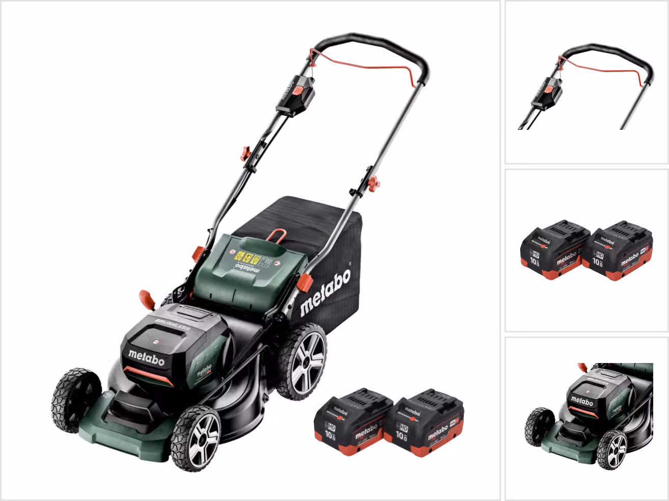 Metabo RM 36-18 LTX BL 46 Tosaerba a batteria 36 V ( 2x 18 V ) 46 cm senza spazzole + 2x batteria 10,0 Ah - senza caricabatterie