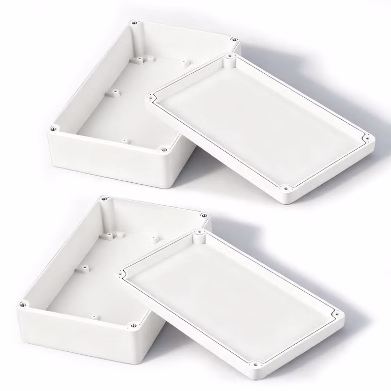 2 scatole di derivazione impermeabili IP65, dimensioni 20 x 12 x 5,5 cm, da montare a parete, colore bianco