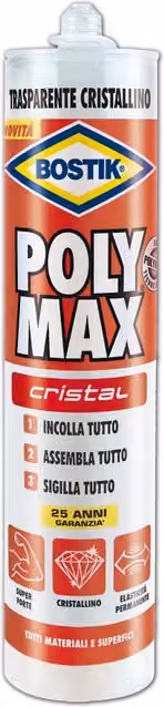 Sigillante MS Polimero UHU Bison Poly Max Cristal Trasparente Confezione da 12 x 300 g