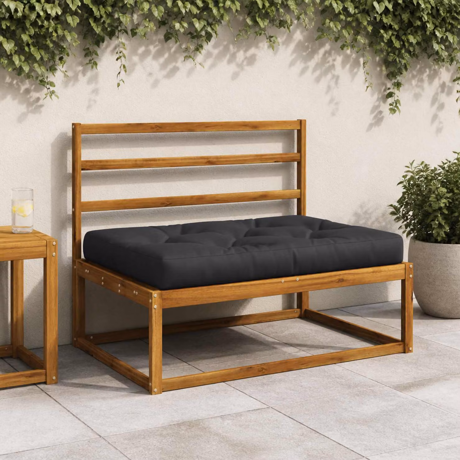 Cuscino per Pallet vidaXL VIANEN in Poliestere Blu Scuro con Rivestimento Lavabile e Resistente ai Raggi UV