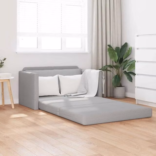 Divano letto moderno vidaXL in tessuto grigio L: 124 cm, P: 71 cm, H: 78 cm