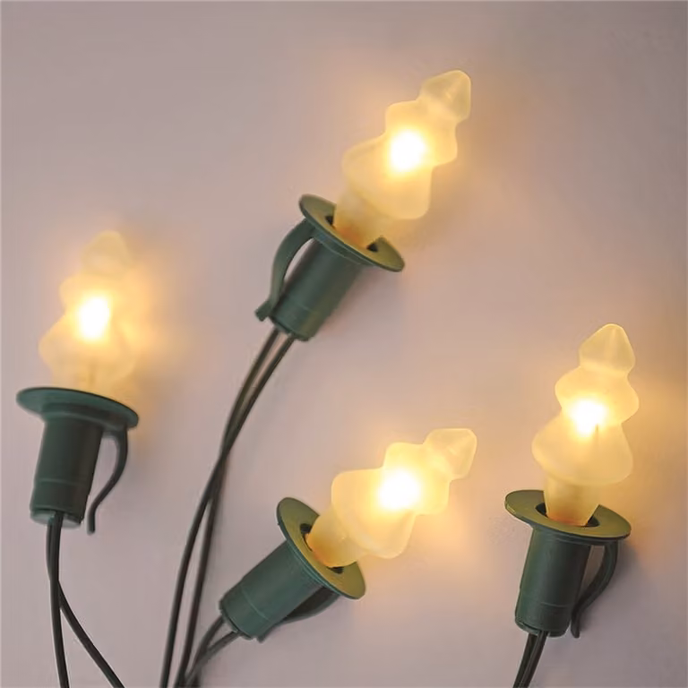 Luci con lampadine in vetro Alberi bianchi